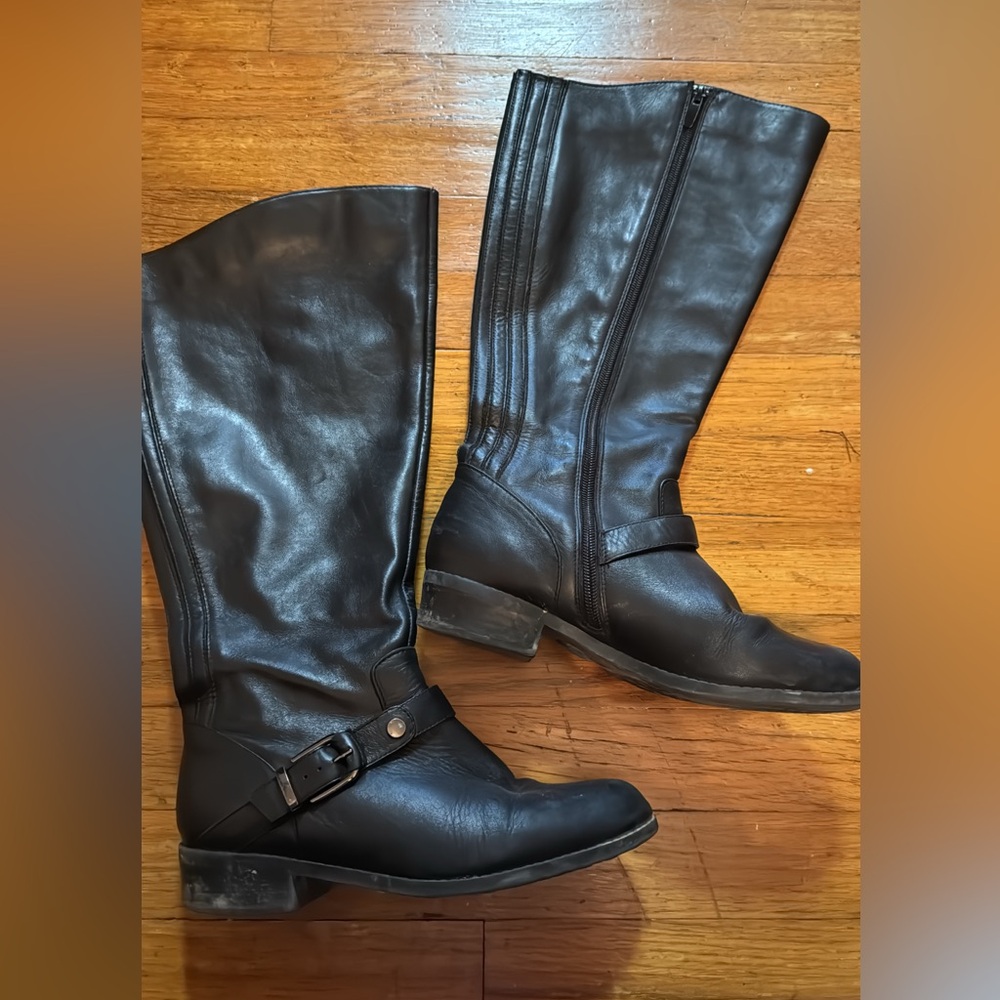 Black Leather Women's Boots